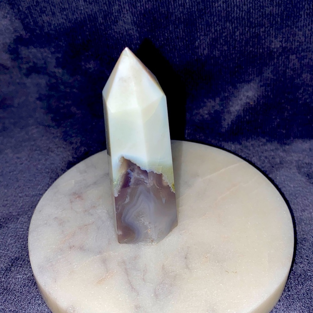 Pink Flower Agate Tower